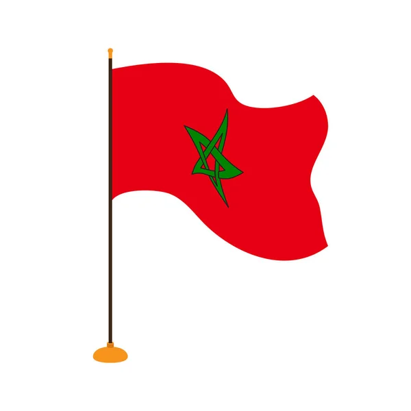 Bandeira isolada de Marrocos — Vetor de Stock