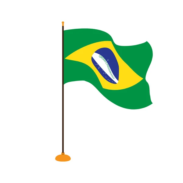 Isolated flag of Brazil — Stock Vector