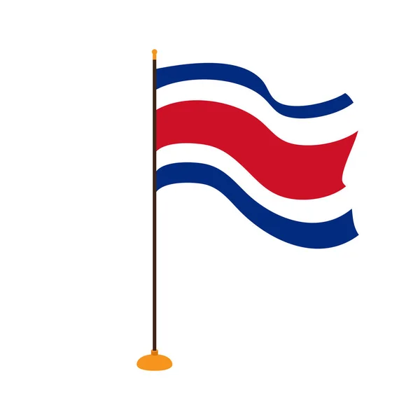 Изолированный флаг Коста-Рики — стоковый вектор