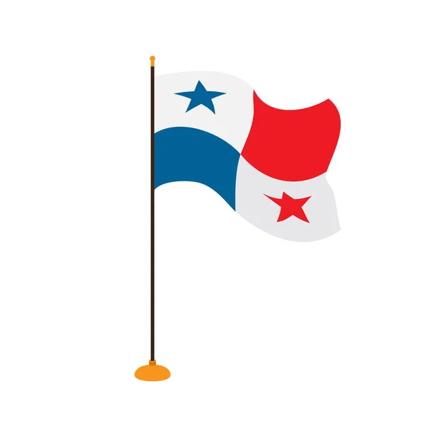 Drapeau isolé du Panama — Image vectorielle