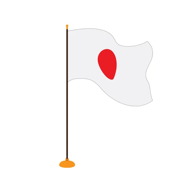 Drapeau isolé du Japon — Image vectorielle