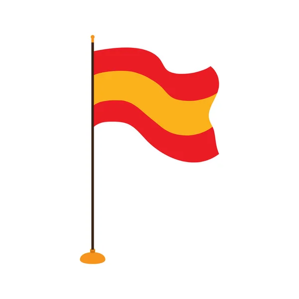 Bandera aislada de España — Archivo Imágenes Vectoriales