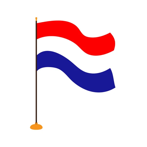 Bandiera isolata dei Paesi Bassi — Vettoriale Stock