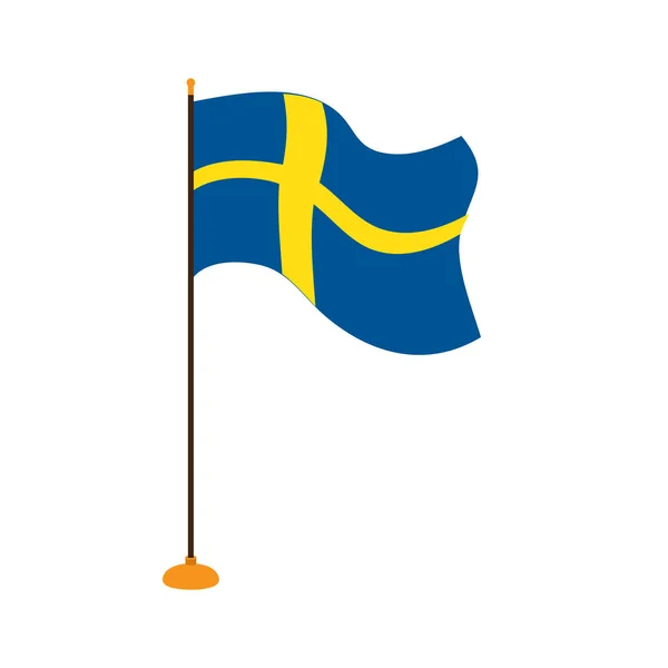 Изолированный флаг Швеции — стоковый вектор