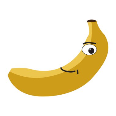 İzole mutlu muz emote