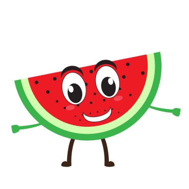 İzole mutlu karpuz emote