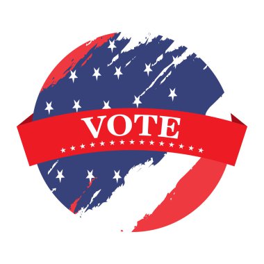 İzole Amerikan kampanya düğme