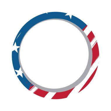 Isaolated boş Amerikan kampanya düğme