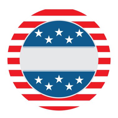 Isaolated boş Amerikan kampanya düğme