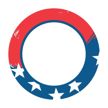 Isaolated boş Amerikan kampanya düğme