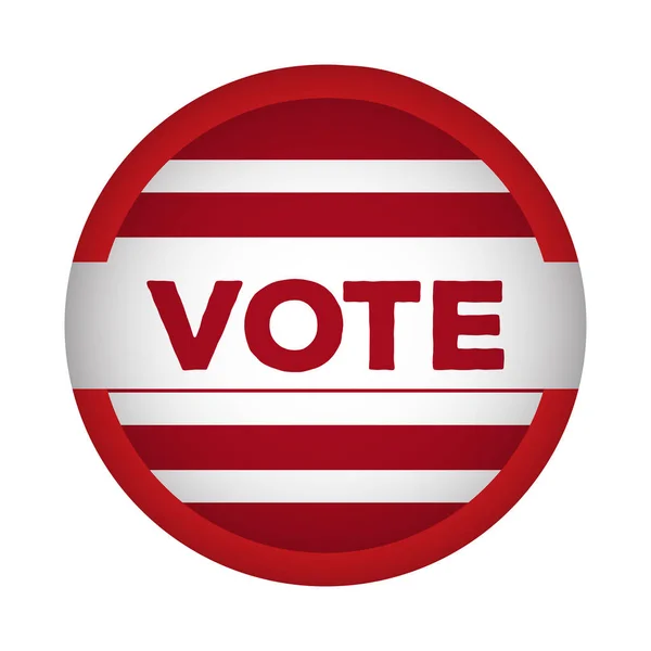 孤立したアメリカのキャンペーン ボタン — ストックベクタ