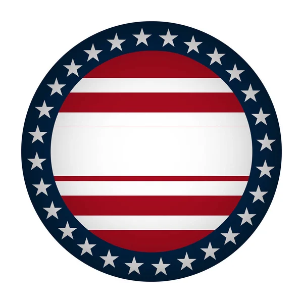 Изобретенная пустая американская кнопка кампании — стоковый вектор