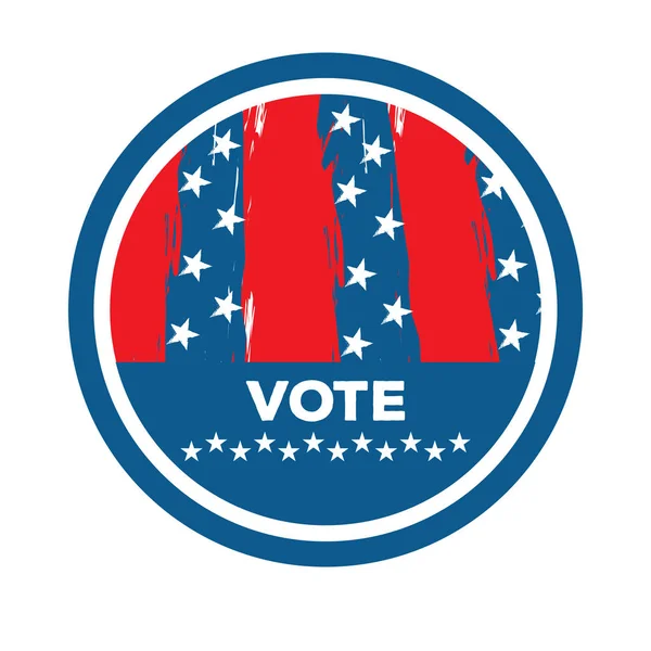 Botón de campaña americano aislado — Archivo Imágenes Vectoriales