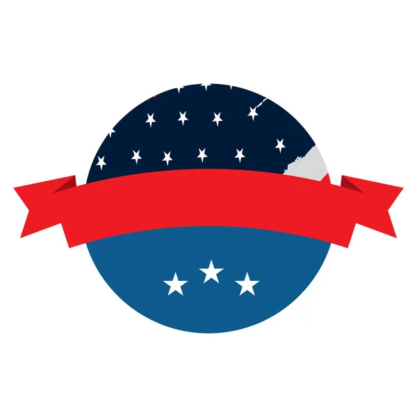 Isaolated vide bouton de campagne américaine — Image vectorielle