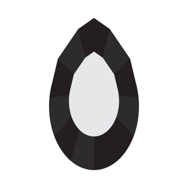 Bir mücevher izole silüeti