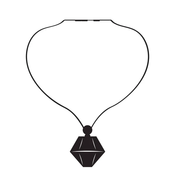 Silhouette isolée d'un collier — Image vectorielle