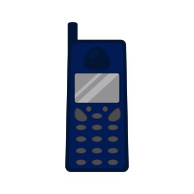 İzole eski cep telefonu simgesi