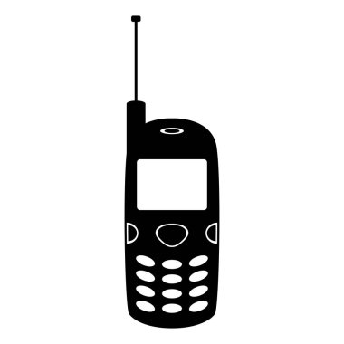 İzole eski cep telefonu simgesi