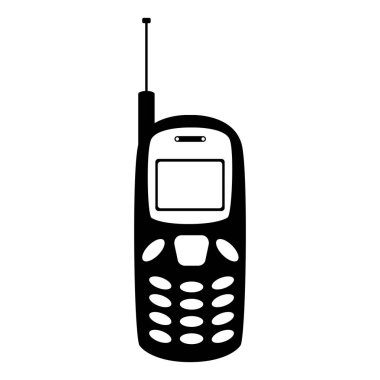 İzole eski cep telefonu simgesi
