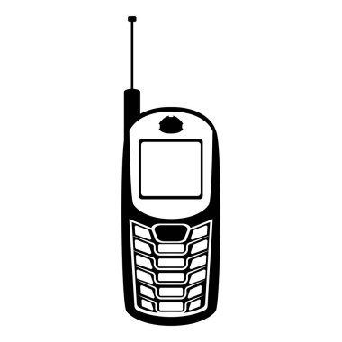 İzole eski cep telefonu simgesi