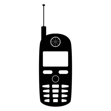 İzole eski cep telefonu simgesi