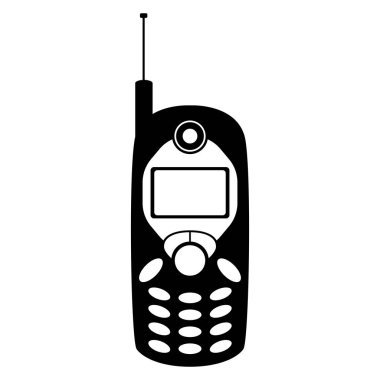 İzole eski cep telefonu simgesi