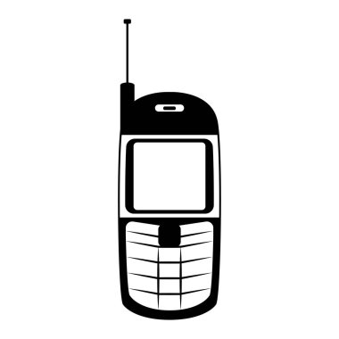 İzole eski cep telefonu simgesi