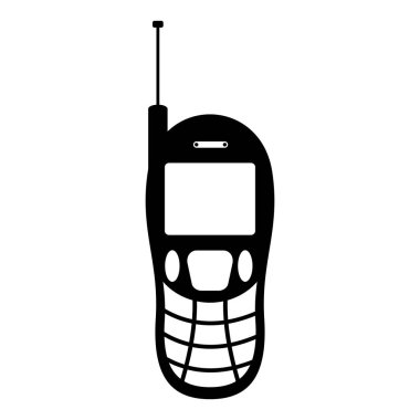 İzole eski cep telefonu simgesi