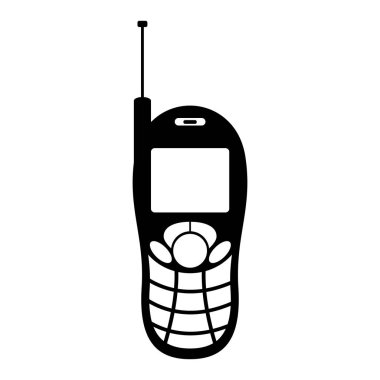 İzole eski cep telefonu simgesi
