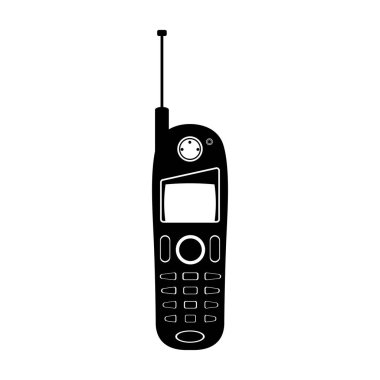 İzole eski cep telefonu simgesi