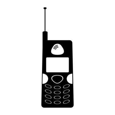 İzole eski cep telefonu simgesi