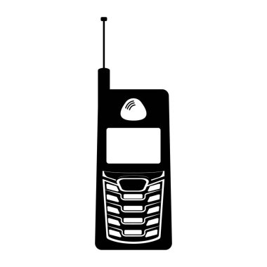İzole eski cep telefonu simgesi