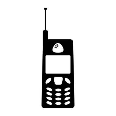 İzole eski cep telefonu simgesi