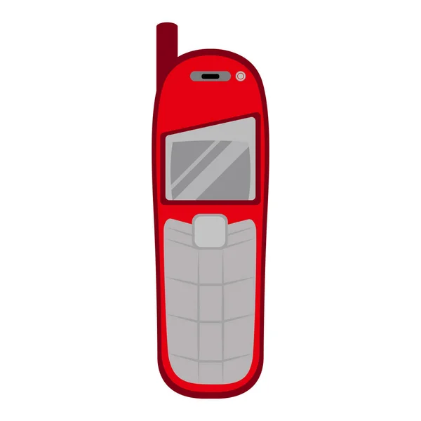 Vieille icône isolée de téléphone portable — Image vectorielle