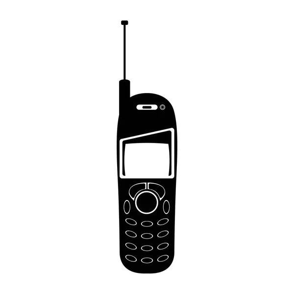 Изолированная старая икона мобильного телефона — стоковый вектор