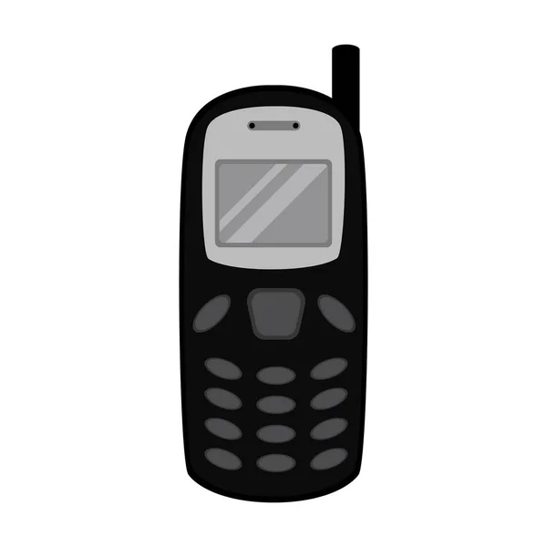 Icono de teléfono celular antiguo aislado — Vector de stock