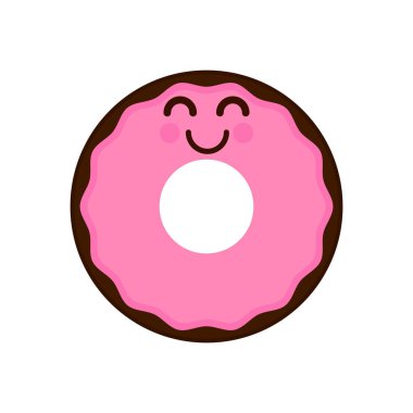 İzole mutlu çörek emote