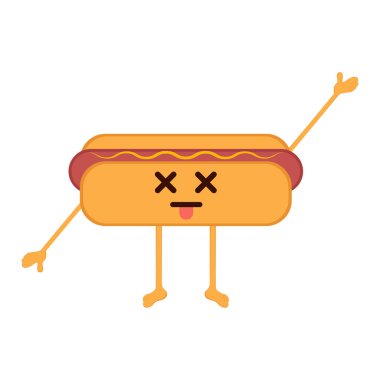 İzole ölü sosisli sandviç emote