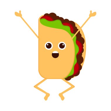 İzole mutlu taco emote