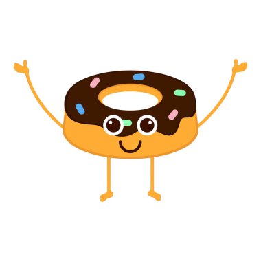 İzole mutlu çörek emote