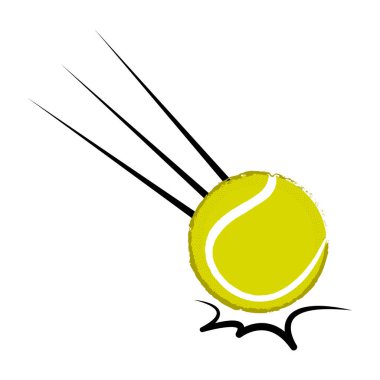İzole tenis topu simgesini