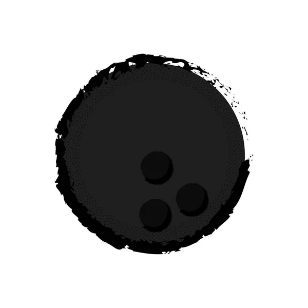 Ikona izolované bowlingové koule — Stockový vektor