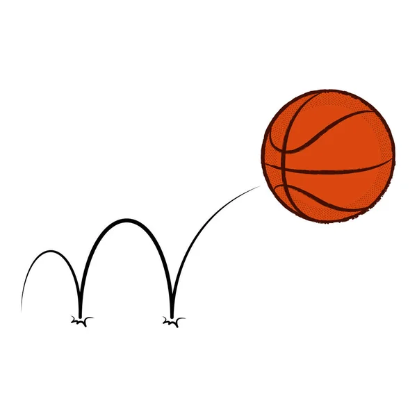 Μεμονωμένο εικονίδιο μπάλας μπάσκετ — Διανυσματικό Αρχείο