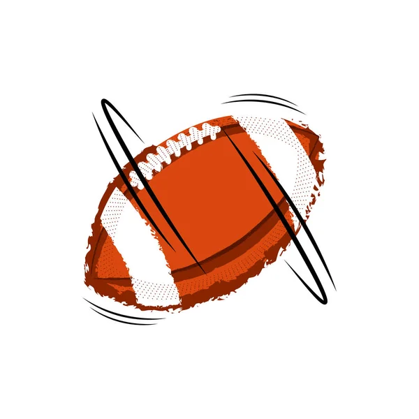 Isolated football ball icon — Stock Vector