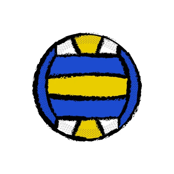 Siatkówka na białym tle piłka ikona — Wektor stockowy
