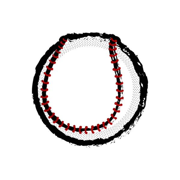 Εικονίδιο μπάλα απομονωμένες μπέιζμπολ — Διανυσματικό Αρχείο