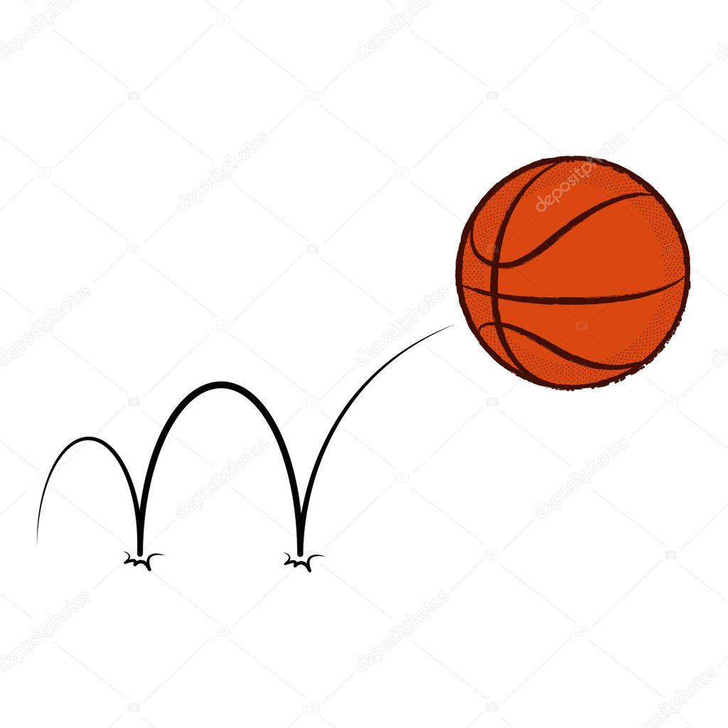 Isolated basketball ball icon