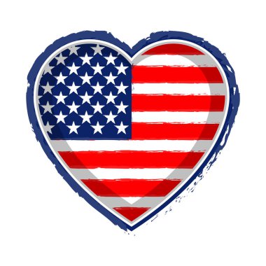 Amerika Birleşik Devletleri bayrağı kalp şeklinde