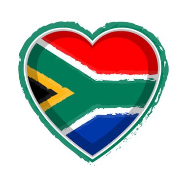 Güney Afrika bayrağı kalp şeklinde