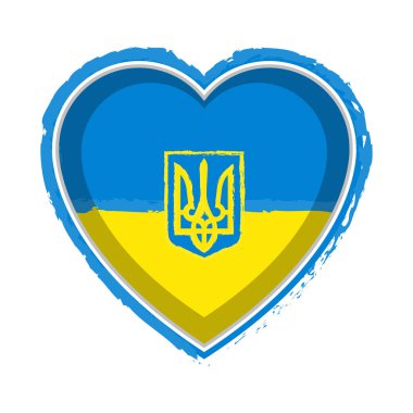 Ukrayna bayrağı şeklinde kalp